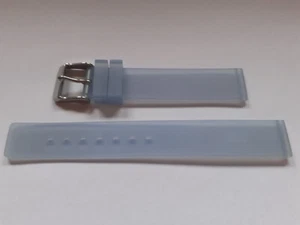 Correa de reloj 10, 12, 14, 16 mm goma silicona correa azul hebilla acero inoxidable - Imagen 1 de 4
