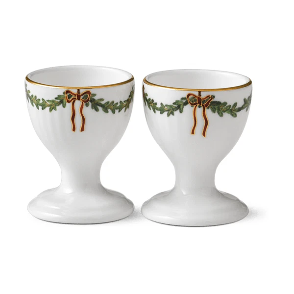 Royal Copenhagen Weihnachts-Eierbecher Stern geriffelt 2er-Set - BRANDNEU - Bild 1 von 1