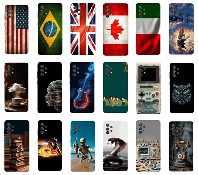 HXWAROOM Custodia Cover Per Samsung Galaxy A32 4G Silicone TPU Morbida Fantasia disegno