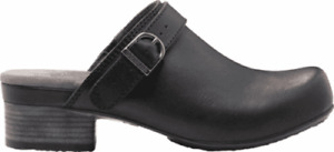Eastland Adele Women's Black Leather Slip-on Clog Shoes, #33978-01