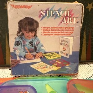 Juego de 8 plantillas de arte Tupperware TUPPERTOYS vintage 1987 - Imagen 1 de 12