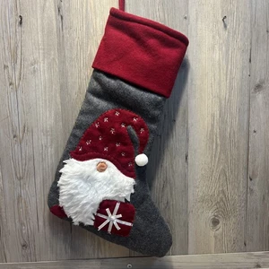 Storehouse Santa Gnome Christmas Stocking 3D Holiday Stocking - Foto 1 di 4
