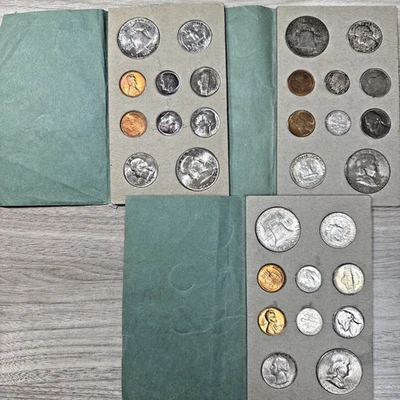 1954 P D S US Mint Set US Coins in Original Holders  Nice Coins! - Image 1 of 4