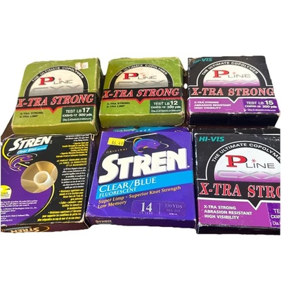 Lote de 6 cajas línea de pesca P-Line y Stren X-Tra línea fuerte Foto 1 de 4