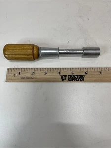 Walden Worcester 3481 Dado Avvitatore Spintite MANICO IN LEGNO VINTAGE USA - Foto 1 di 3