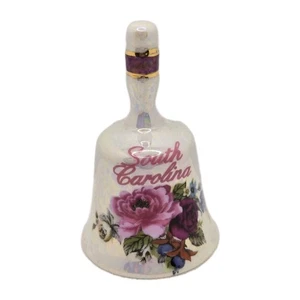 Vintage Lusterware Hand Bell Collector Souvenir South Carolina - Picture 1 of 4
