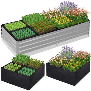 2 Pack 4x4x1ft Fabric Raised Garden Bed,Non-woven Plant Grow Bags,Garden Bags... - Picture 1 of 7