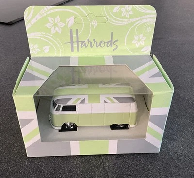 Corgi Volkswagen Camper split screen Union Jack Green Harrods - Image 1 of 3