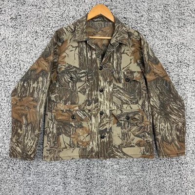Vintage Realtree Camo Jacket Mens Large Field Hunting 4 Pocket Button Canvas 90s - Image 1 of 4