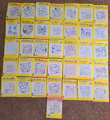 VTG Lot of 36 Aunt Martha's Hot Iron Transfers Embroidery Assorted Patterns - Image 1 of 4