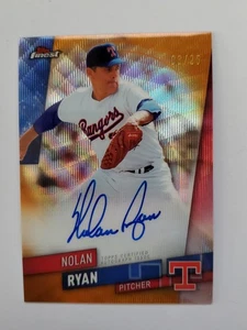NOLAN RYAN AUTO 2019 TOPPS FINEST ORANGE WAVE REFRACRACTOR 3/25 # FA-NR - Bild 1 von 5