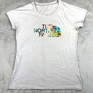 The North Face Women’s Slim Fit Half Dome Logo T-Shirt Gray Size M - Picture 1 of 8
