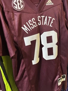 Adidas Premier NCAA Trikot Mississippi State Bulldogs #78 Burgund Gr. SM - Bild 1 von 11