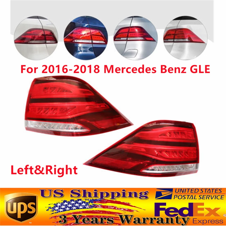 Luz trasera LED lado izquierdo y derecho para Mercedes-Benz GLE350 GLE400 2016 2017 2018 Foto 1 de 4