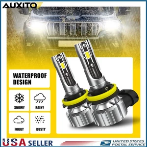 Kit de faros LED H11 H8 bombilla de haz alto bajo súper brillante 6500K blanco 20000LM Y - Imagen 1 de 14