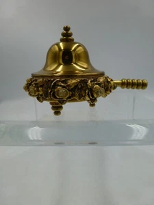 A Gold Tone Product Miniature Chafing Dish Trinket Holder Gold Tone + Rhinestone - Picture 1 of 11