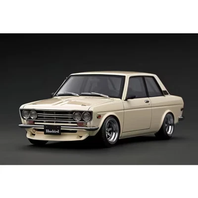 Ignition Model IG3305 1/18 Datsun Bluebird 510 – White Resin Cast Mini Car - Image 1 of 2