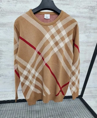 Suéter BURBERRY Para Hombre Talla 2XL Color Regular Beige Cuello Redondo Manga Larga Foto 1 de 4