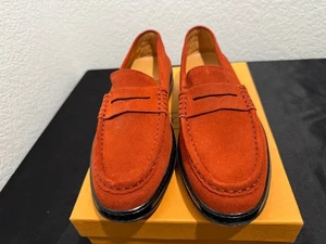 Tod's Gommino rostfarbene Damen-Wildleder-Halbschuhe Größe 8,5 flach Driving Penny Nub TODS - Bild 1 von 12