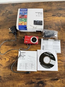 Olympus Digital Camera D-700 12.0MP Red Tested Boxed Complete - Picture 1 of 21