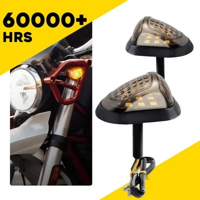 2 шт светодиодных указателя поворота желтые мигалки крепление заподлицо для мотоцикла - Изображение 1 из 4