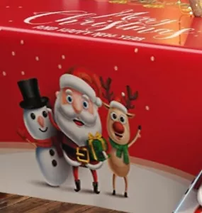 Disposable Christmas Plastic Tablecloths 2 Pack Red Snowman Santa Rectangle - Picture 1 of 7