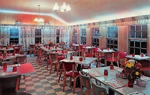 La Normandie Restaurant Retro Innenansicht Westport, CT Vintage Chrom Postkarte - Bild 1 von 2