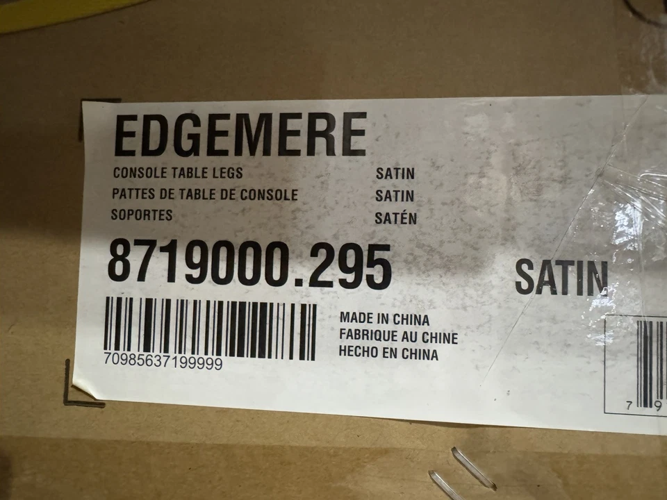 American Standard 8719000.295 Edgemere Console Table Legs, Brushed Nickel Foto 1 de 4