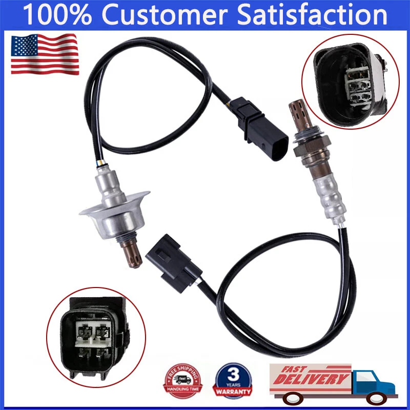 Sensor de oxígeno arriba+abajo 2 piezas para Kia Forte 2,0 L 2,4 L L4 2010-2013 California Emisiones Foto 1 de 4