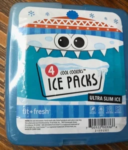 Cool Coolers Ice Packs Ultra Slim Ice Fit + Fresh 4 Pack NEW - Picture 1 of 1