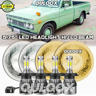 Fits Toyota Pickup 1975-1978 4PCS 5-3/4" 5.75" inch LED Headlight Hi/Lo Beam Foto 1 de 4