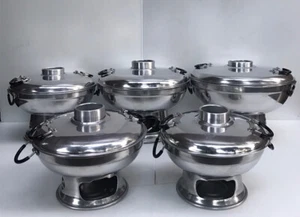 Thai Traditional Hot Pot with Chimney Chafing Dish Aluminum Crocodile Brand  - Picture 1 of 94
