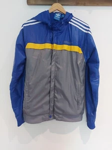 Rare Adidas Originals Jacket Windbreaker Glanz California Surf Blue Yellow UK S - Picture 1 of 13
