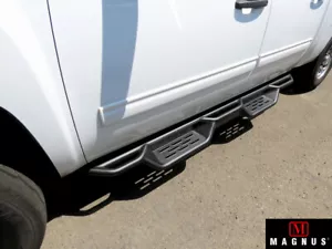 Black Nerf Bar Steps For 07-18 Chevy Silverado GMC Sierra Crew Cab - Picture 1 of 6