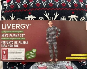 Livergy Men’s L Pajama Set Winter Holiday Christmas NWT - Picture 1 of 13