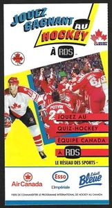 RARO 1992-93 Campeonato Mundial Junior de Hockey ¡Horario de Hockey Francés!!! RDS - Imagen 1 de 3