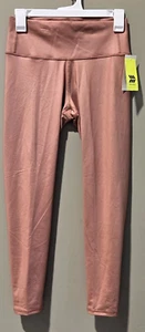 All in Motion Girls' XL 14 High Rise Metallic Shine Clay Pink Ankle Leggings - Picture 1 of 5