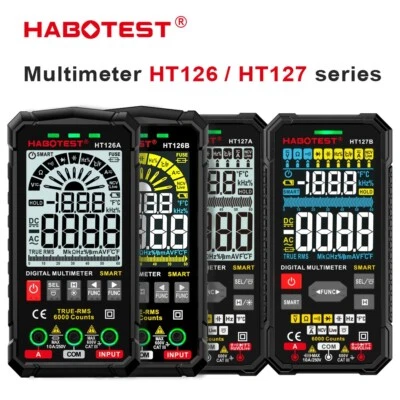 HABOTEST HT126 HT127 Series Digital Multimeter AC Voltmeter Tester Smart Meter