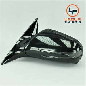 W219 09-11 Mercedes CLS Class Front Left Driver Door Side View Mirror Black C642 - Picture 1 of 9