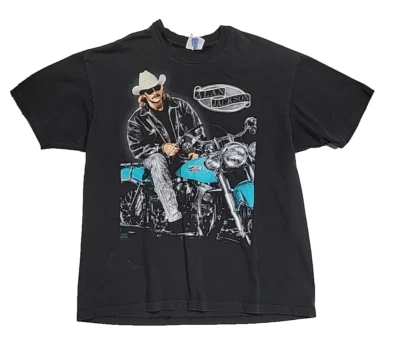 Vintage Alan Jackson 1992 Single Stitch Black Country Singer Shirt Men's XL - Image 1 of 4
