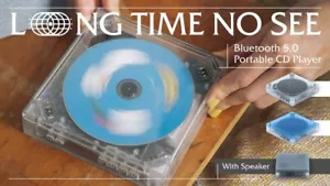 NINMLab ninm lab Lettore CD Bluetooth 5.0 Lungo Tempo Senza Vedere - Bianco Trasparente - Foto 1 di 12