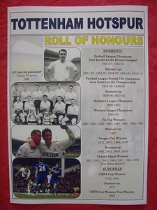 Rotolo d'onore Tottenham Hotspur club storia - stampa ricordo - Foto 1 di 1