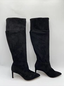 BCBGeneration Women’s Marlo Faux Suede Knee-High Boots Black Size 7.5 - Picture 1 of 5