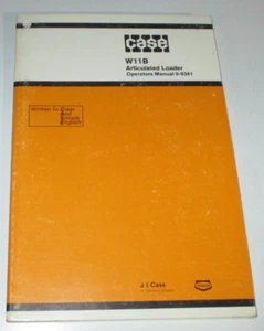 Case W11B Loader Operators/Owners/Maintenance Manual 9-9341 ORIGINAL! 1985 - Picture 1 of 3