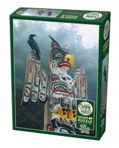 Totem Pole in the Mist 1000 Piece Jigsaw Puzzle Cobble Hill New - Picture 1 of 4