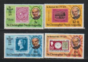 ST CHJRISTOPHER NEVIS ANGUILLA 1979 DEATH ANNIV SIR ROWLAND HILL MNH- MISC24-347 - Picture 1 of 1