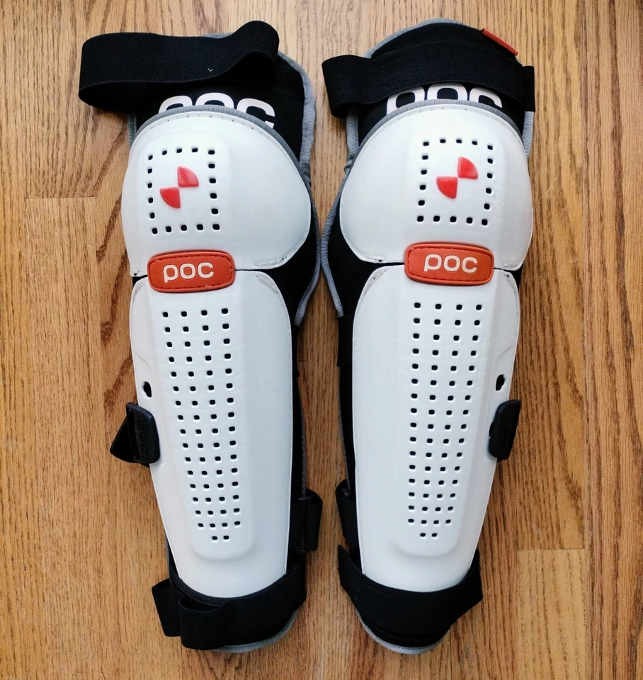 Protectores de pierna POC Bone VPD espinilleras blancas armadura de ciclismo talla pequeña Foto 1 de 4