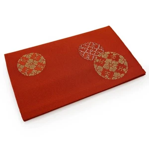 Cartera Shugi-Bukuro Fukusa diseño Temari brocado naranja japonés de colección sin usar: E - Imagen 1 de 5