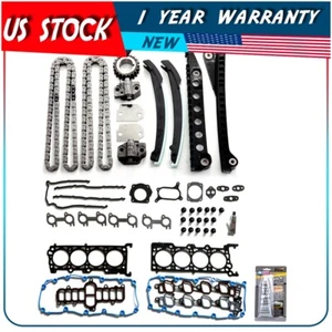 Timing Chain Kit Head Gasket Set For 99 Ford Expedition 5.4L V8 SOHC VIN L - Picture 1 of 24
