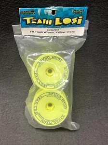 Team Losi Adam Drake Yellow Front Truck Wheels Nos Rare Shelf Queen Kinwald - Picture 1 of 6